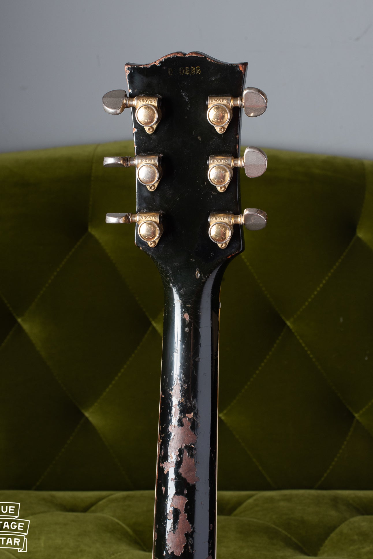 Back of neck of Gibson Les Paul Custom 1960