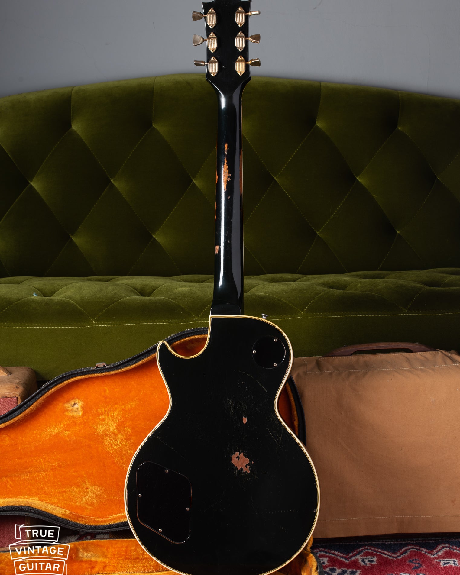 Back of 1969 Gibson Les Paul Custom guitar