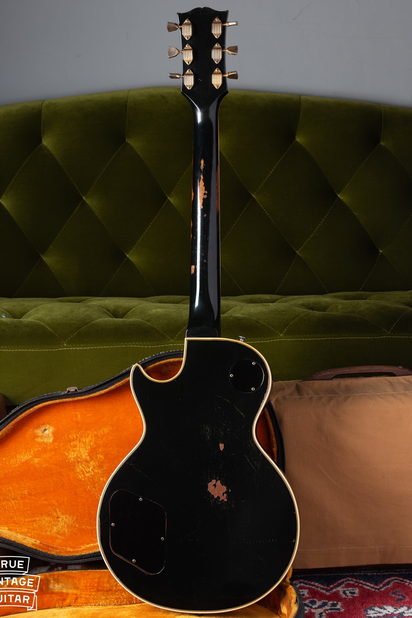 Back of 1969 Gibson Les Paul Custom guitar