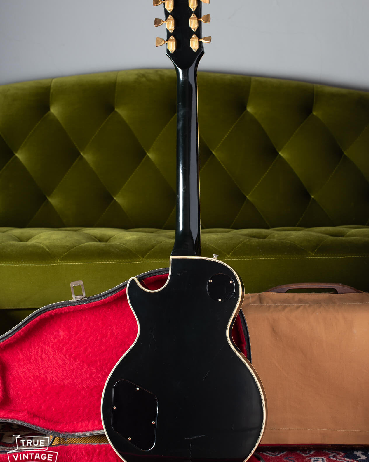 Back of Gibson Les Paul Custom 1974 black
