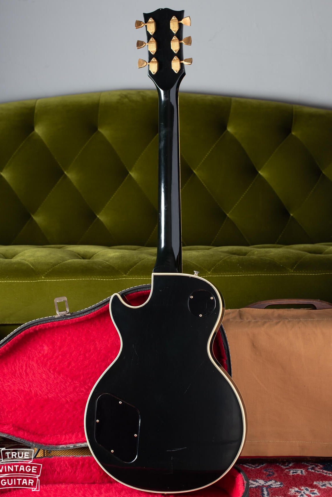 Back of Gibson Les Paul Custom 1974 black