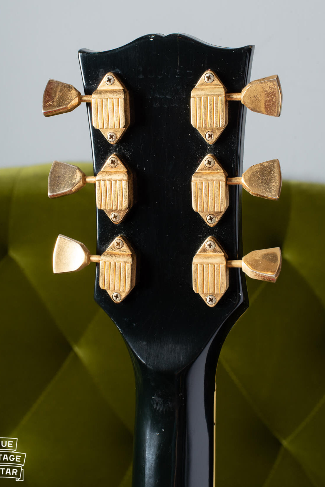 Back of headstock of Gibson Les Paul Custom 1974