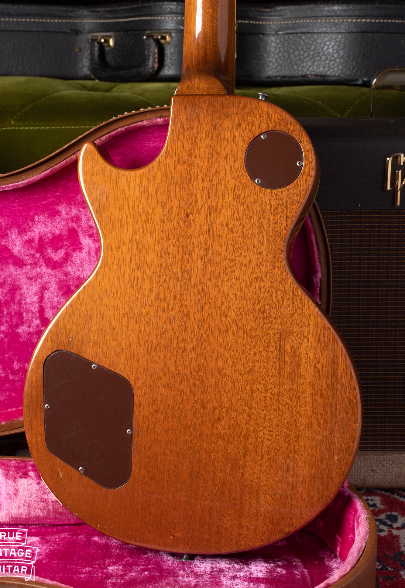 Mahogany body of 1952 Gibson Les Paul guitar