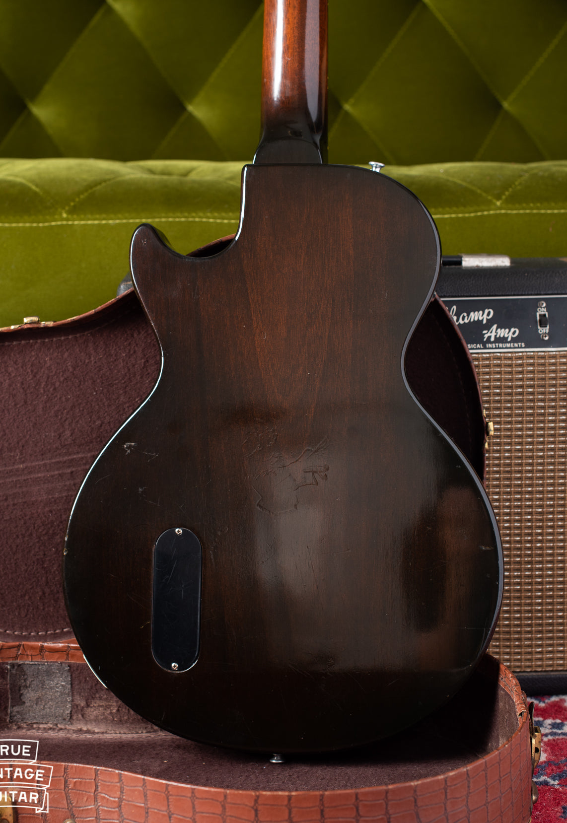 Back of the body of 1958 Gibson Les Paul Junior