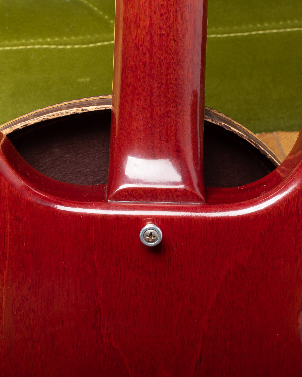 Neck heel of Gibson Les Paul Special 1960