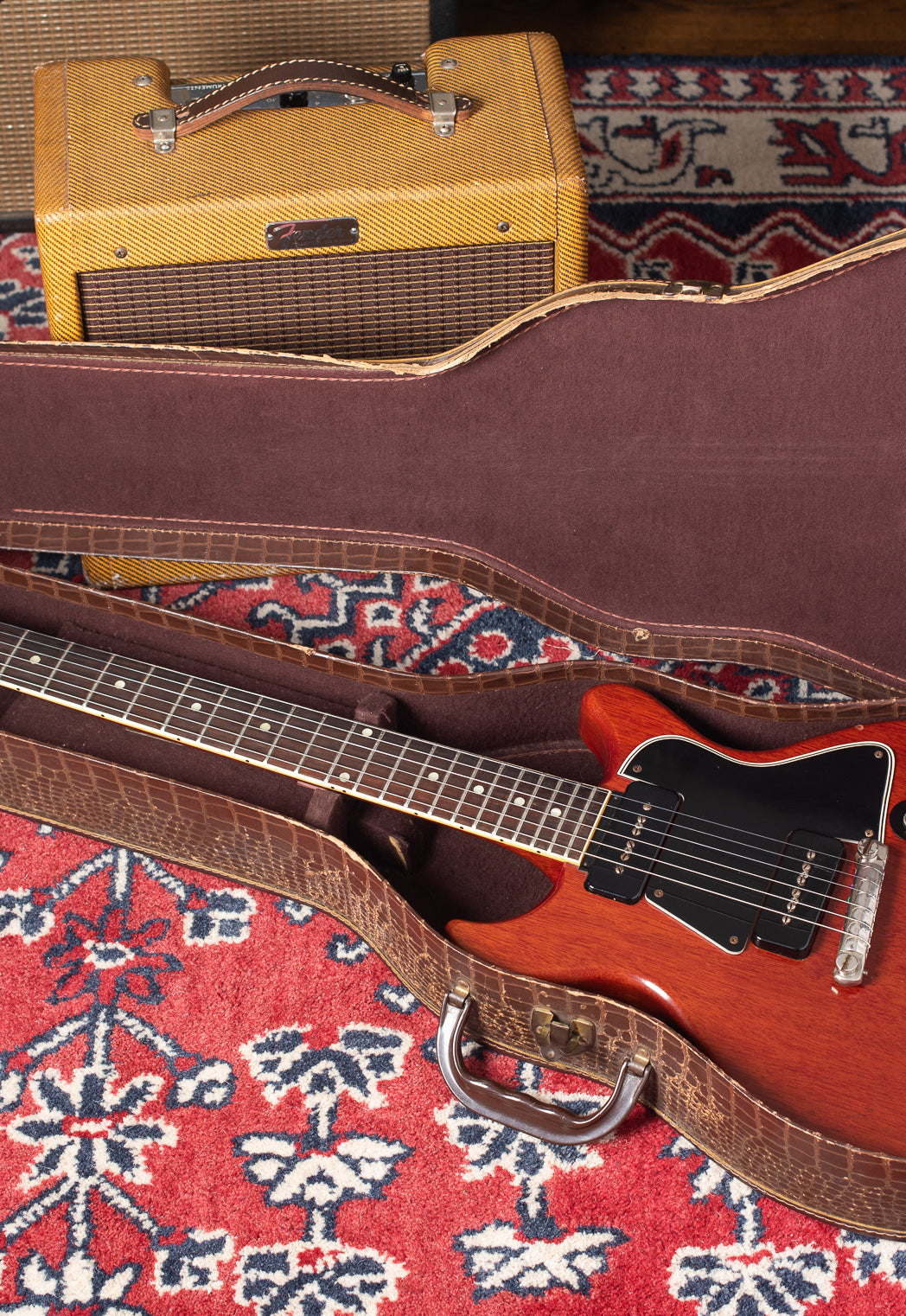 Gibson Les Paul 1960 red in faux alligator case