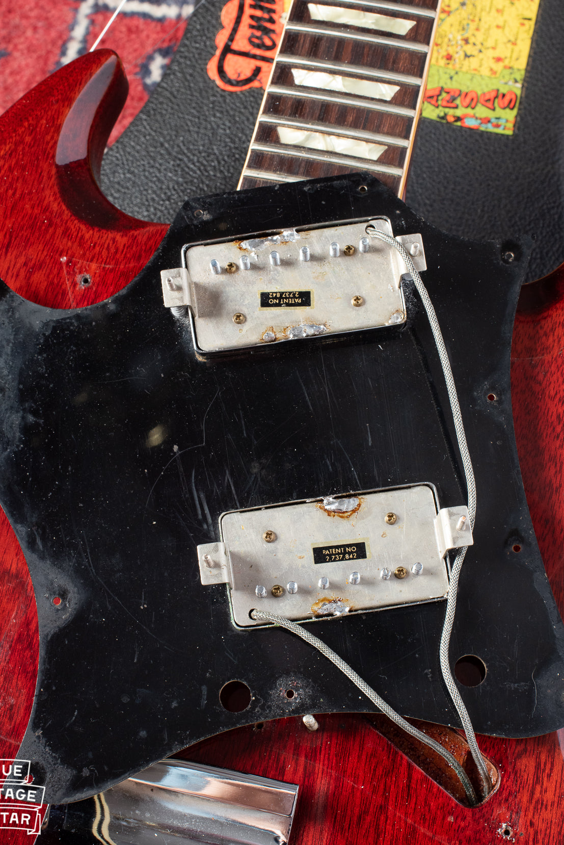 Patent Number pickups on 1969 Gibson SG Standard