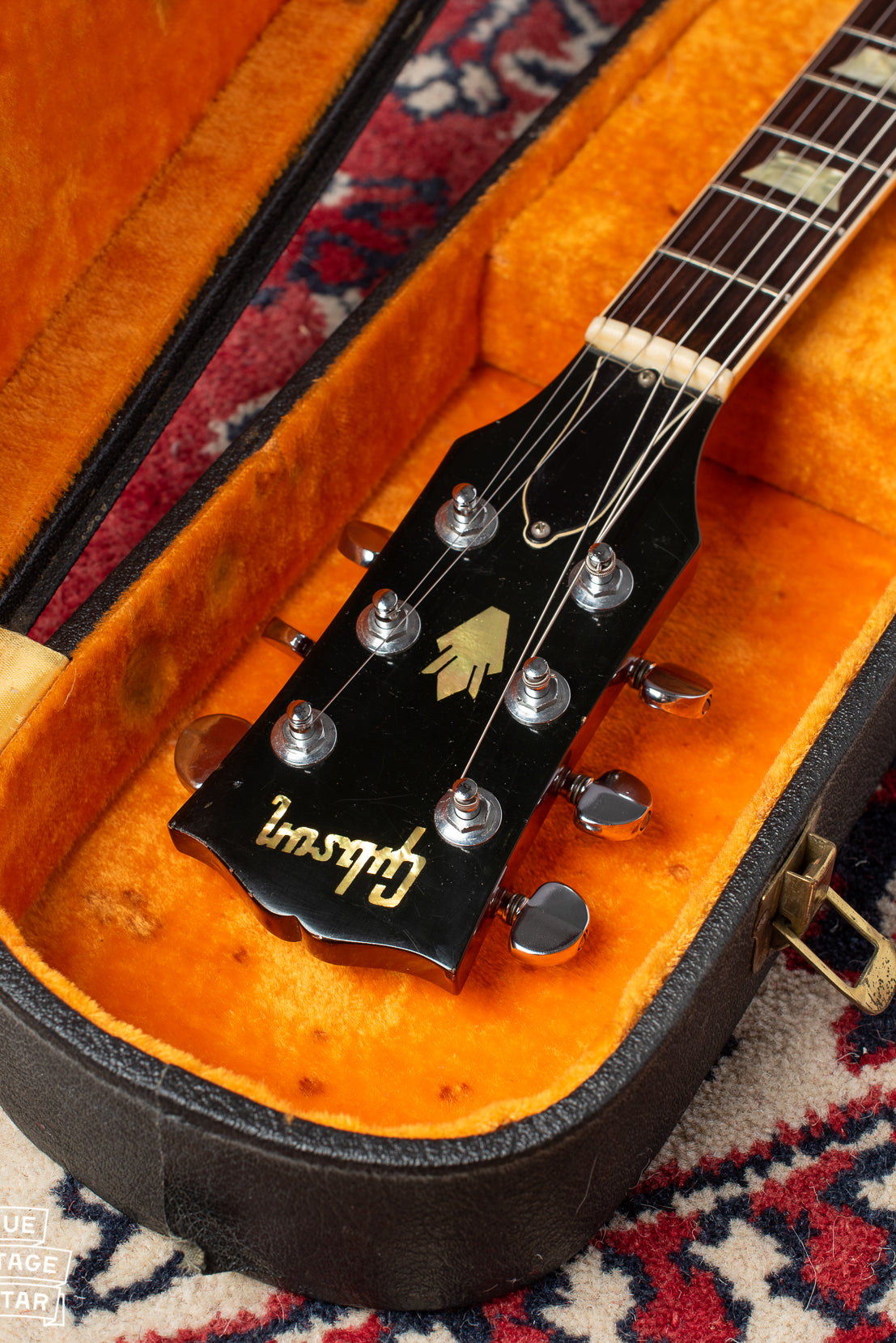 Neck of Gibson SG Standard 1969 in original case