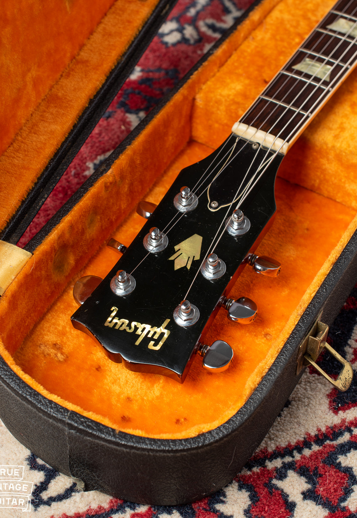 Neck of Gibson SG Standard 1969 in original case