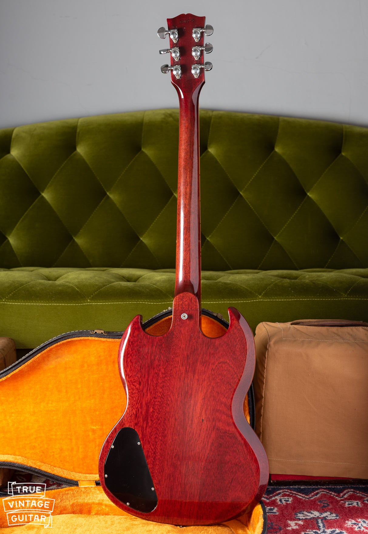Back of 1969 Gibson SG Standard Red