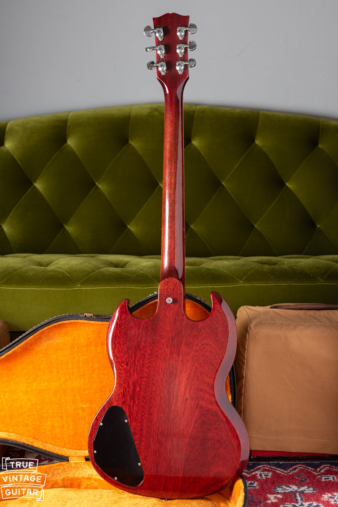 Back of 1969 Gibson SG Standard Red
