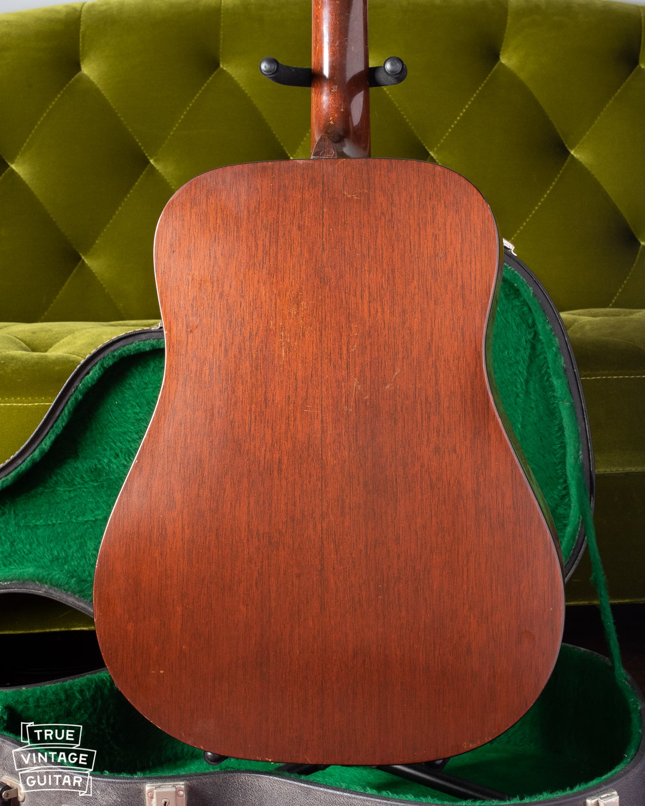 Back of body of Martin D-18 1957