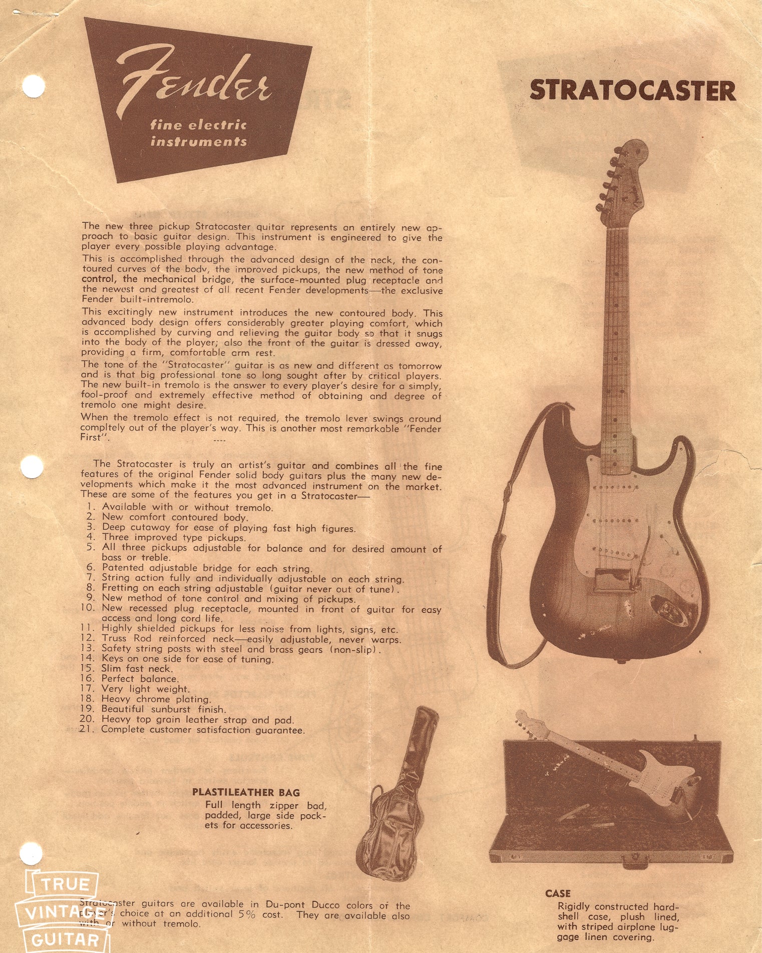 Fender Stratocaster 1950s advertisement