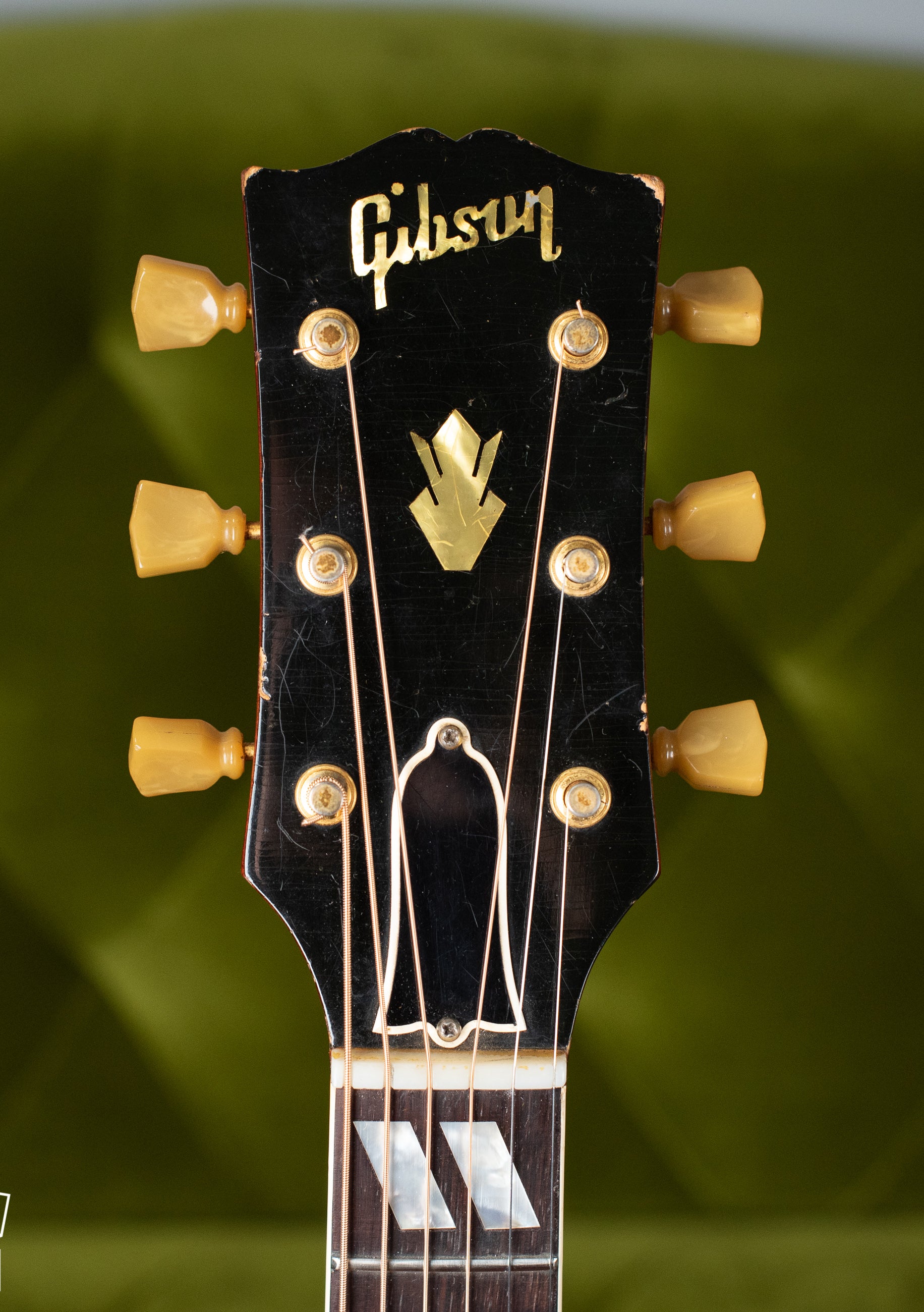 Pearl Gibson logo, Hummingbird headstock