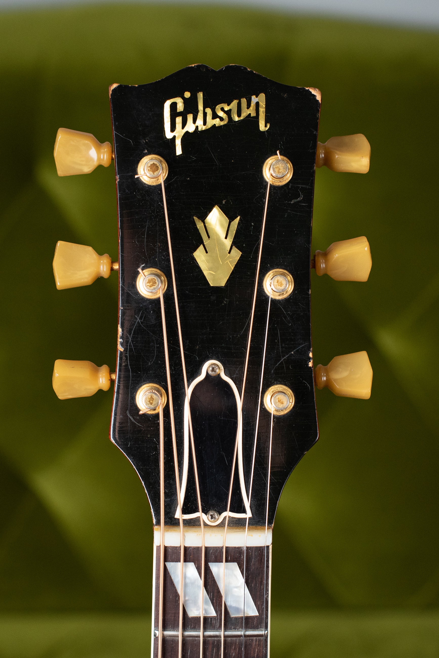 Pearl Gibson logo, Hummingbird headstock