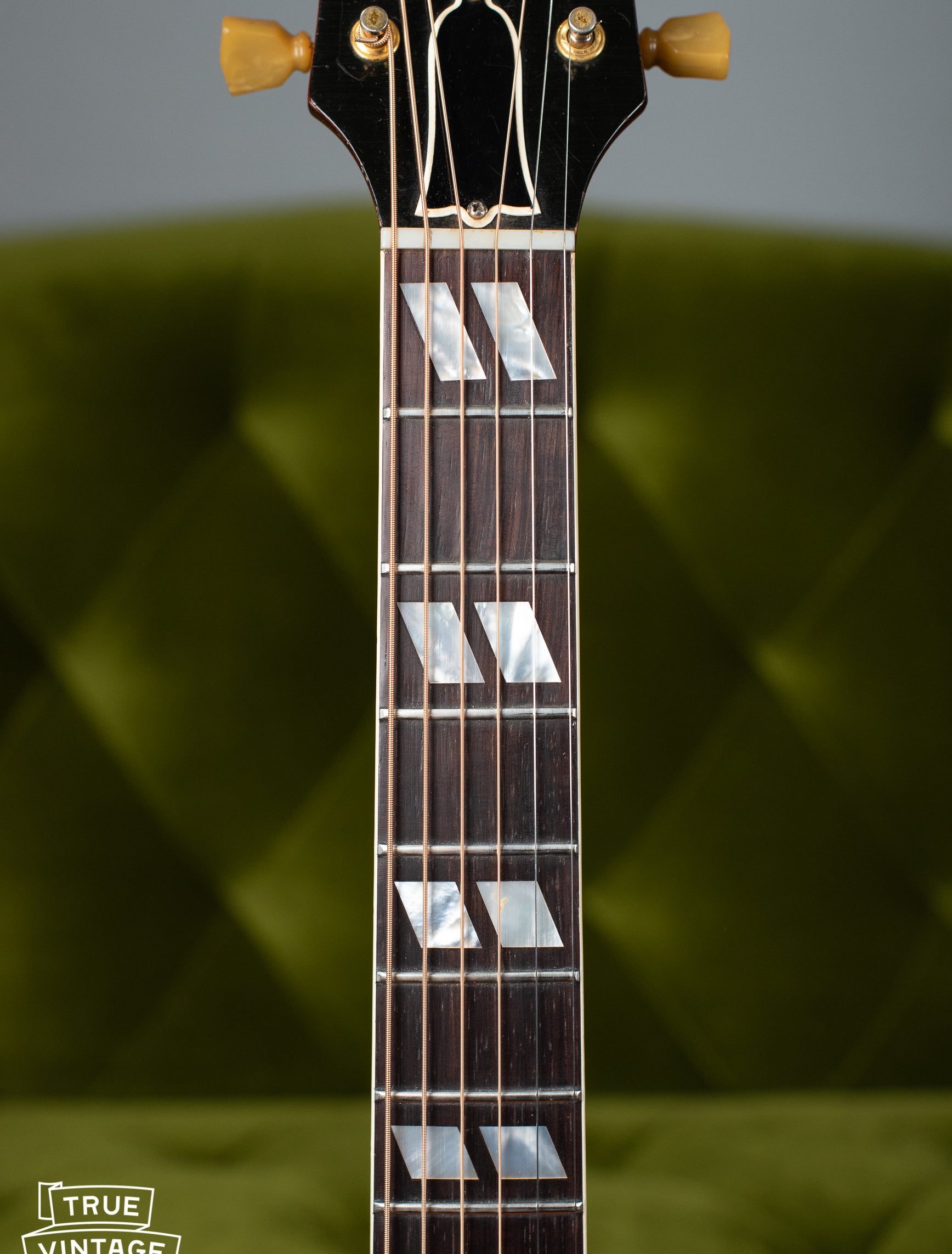 Split parallelogram fretboard inlays