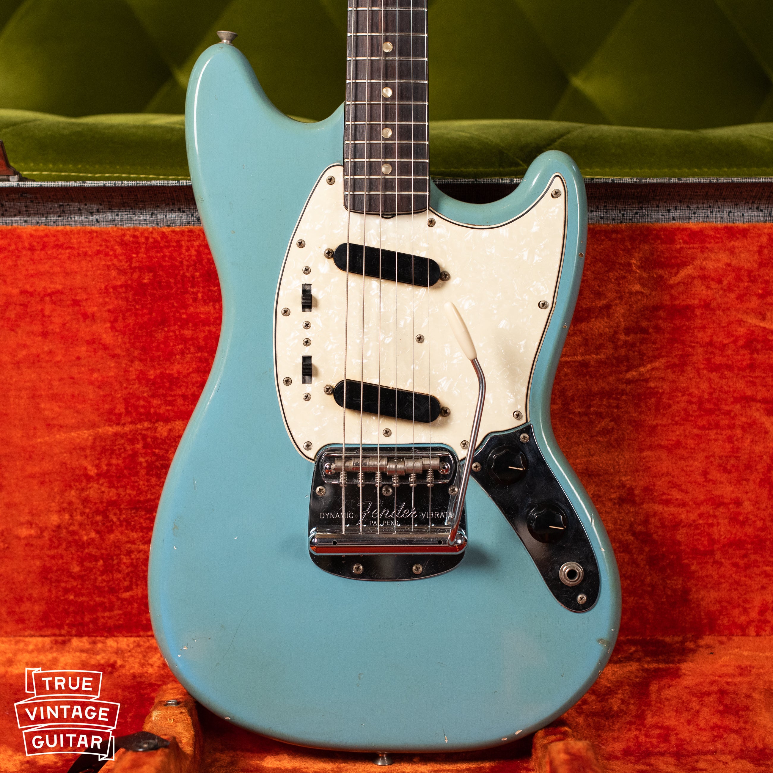 Vintage 1966 Fender Mustang Blue body
