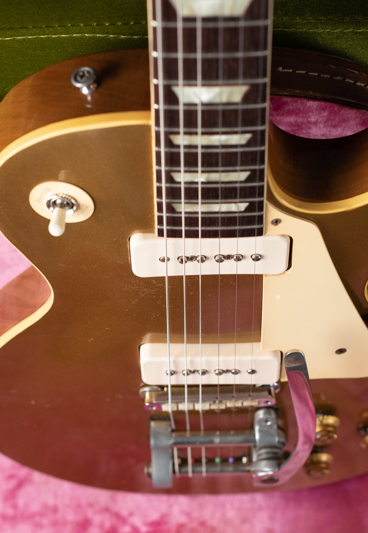 Vintage 1955 Gibson Les Paul Model Goldtop factory refinish update 1969