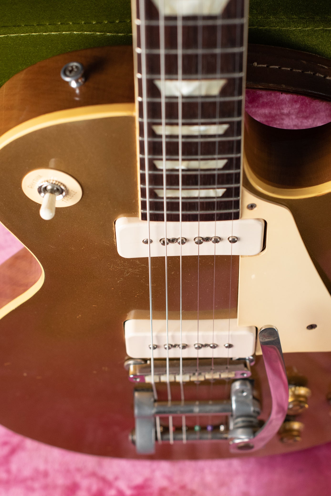 Vintage 1955 Gibson Les Paul Model Goldtop factory refinish update 1969
