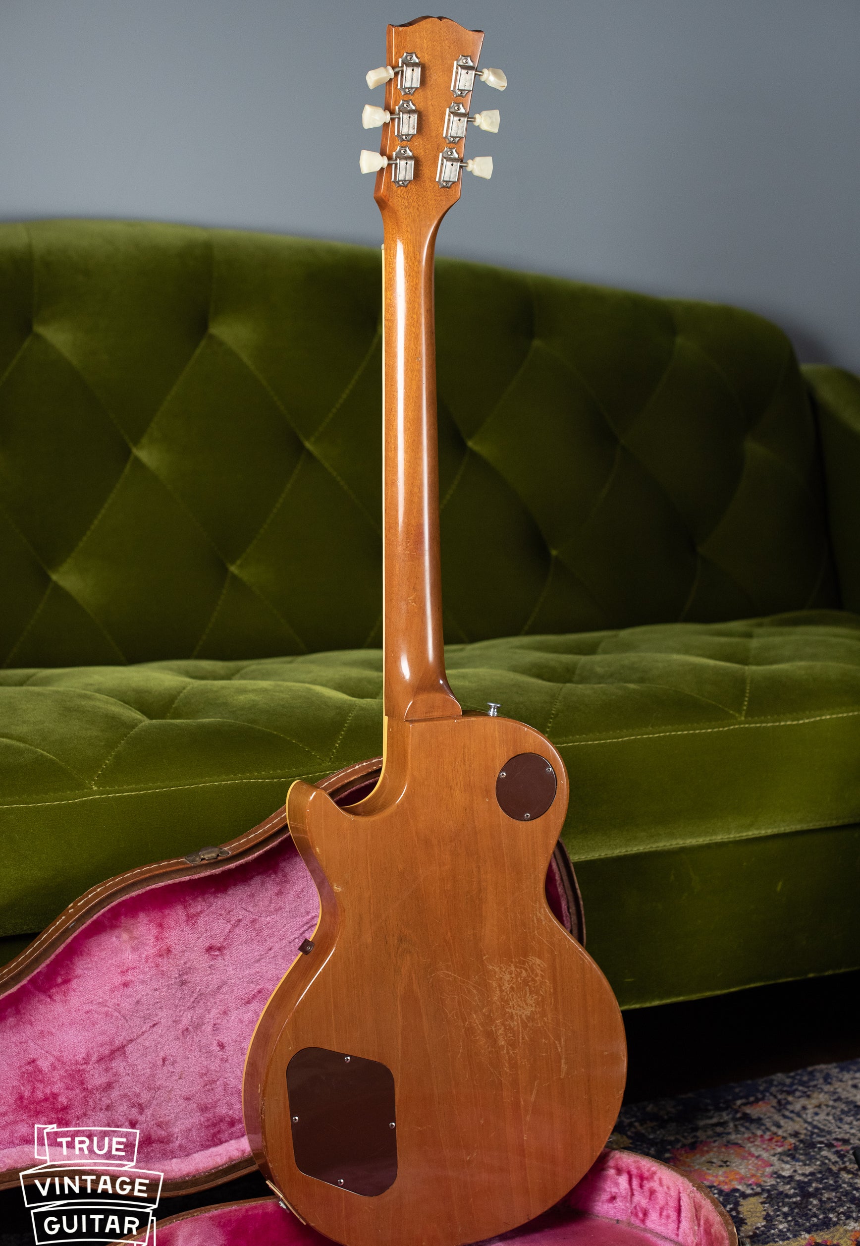 Vintage 1955 Gibson Les Paul Model Goldtop factory refinish update 1969