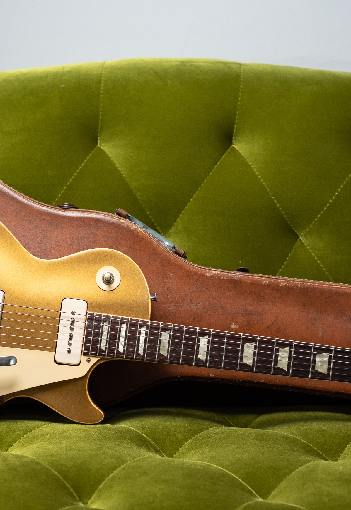 Vintage 1955 Gibson Les Paul Model Goldtop factory refinish update 1969