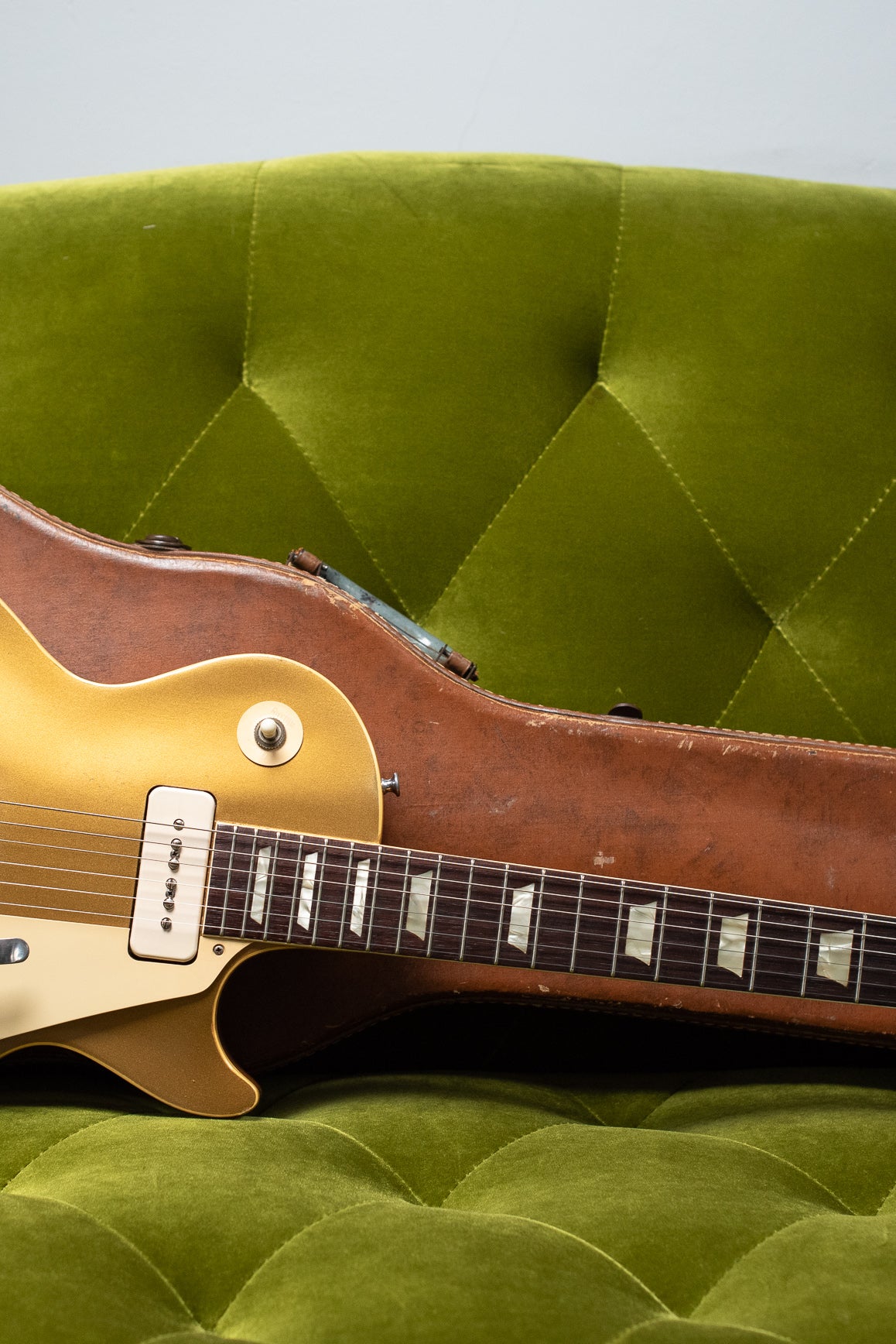 Vintage 1955 Gibson Les Paul Model Goldtop factory refinish update 1969