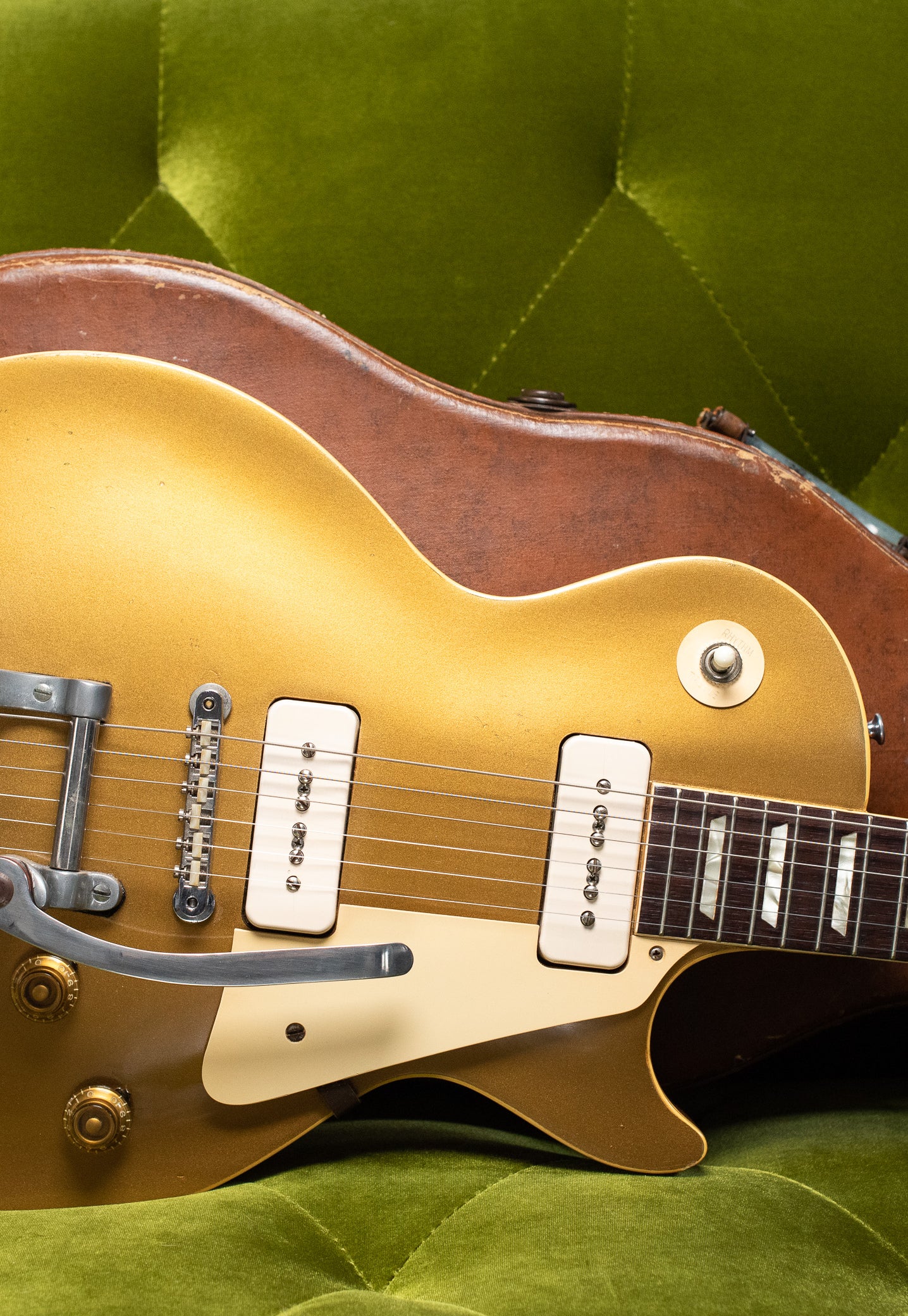 Vintage 1955 Gibson Les Paul Model Goldtop factory refinish update 1969