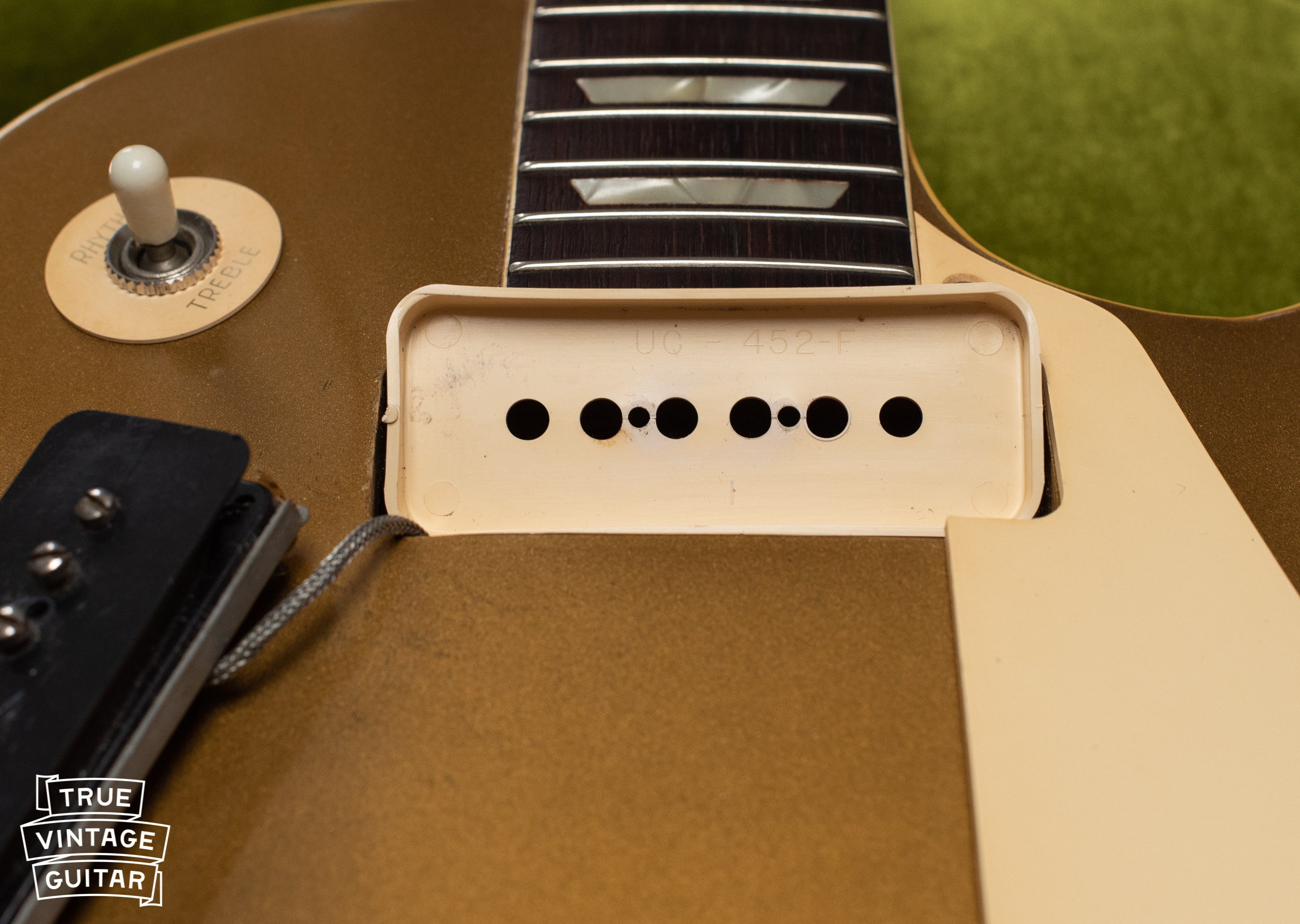 1950s Gibson P-90 pickup covers, creme