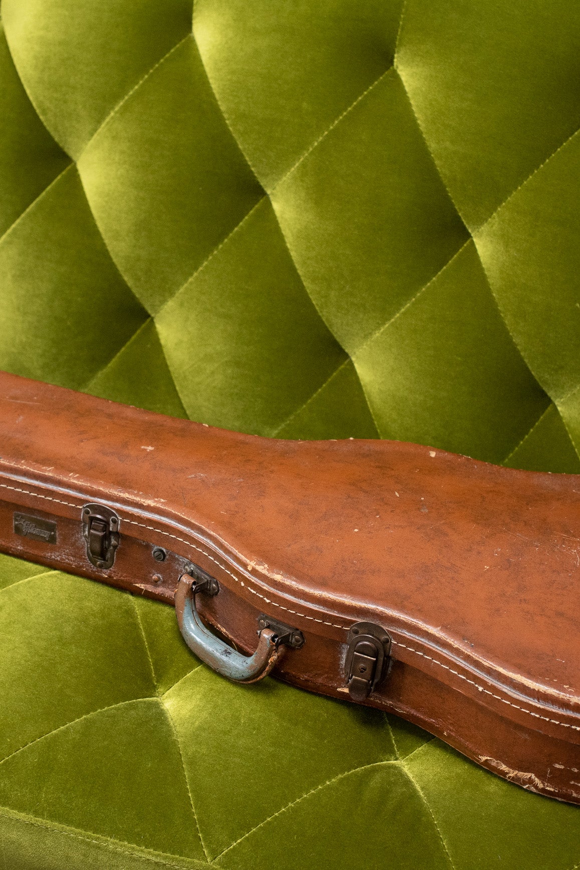 vintage 1950s Lifton brown pink case 4 latch