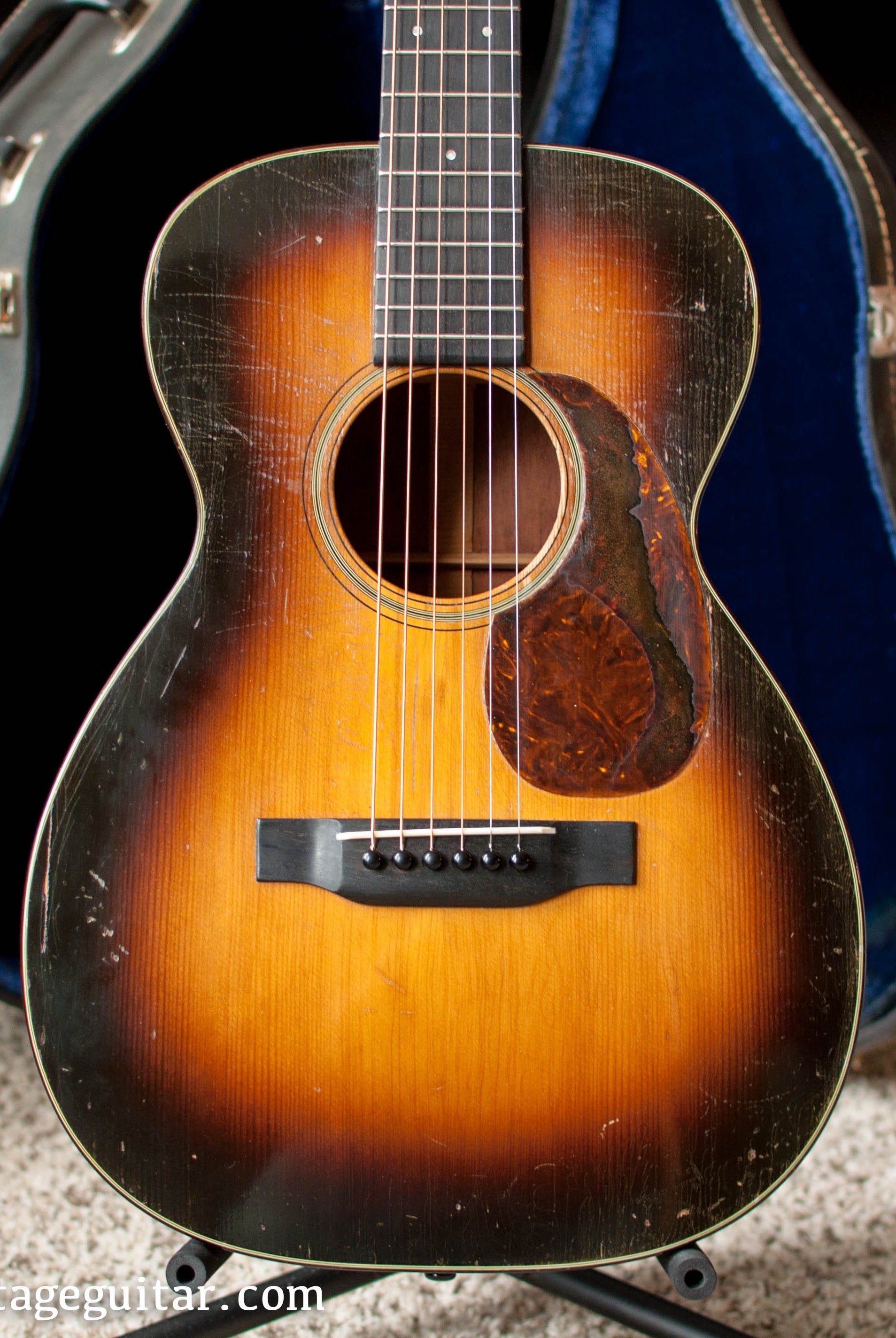 Vintage 1937 Martin Shade top Sunburst guitar