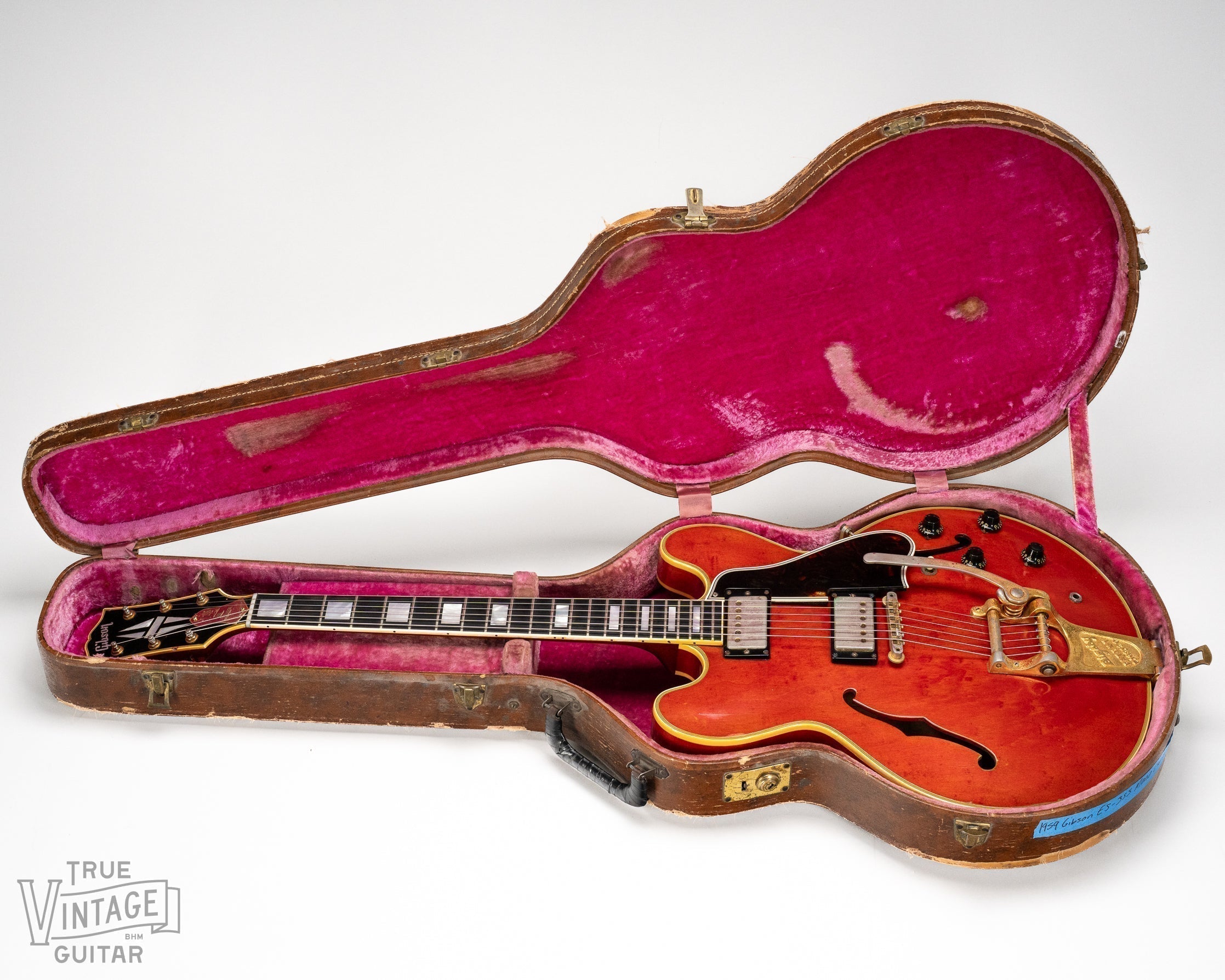 1959 Gibson ES-355 Mono Red guitar in original case