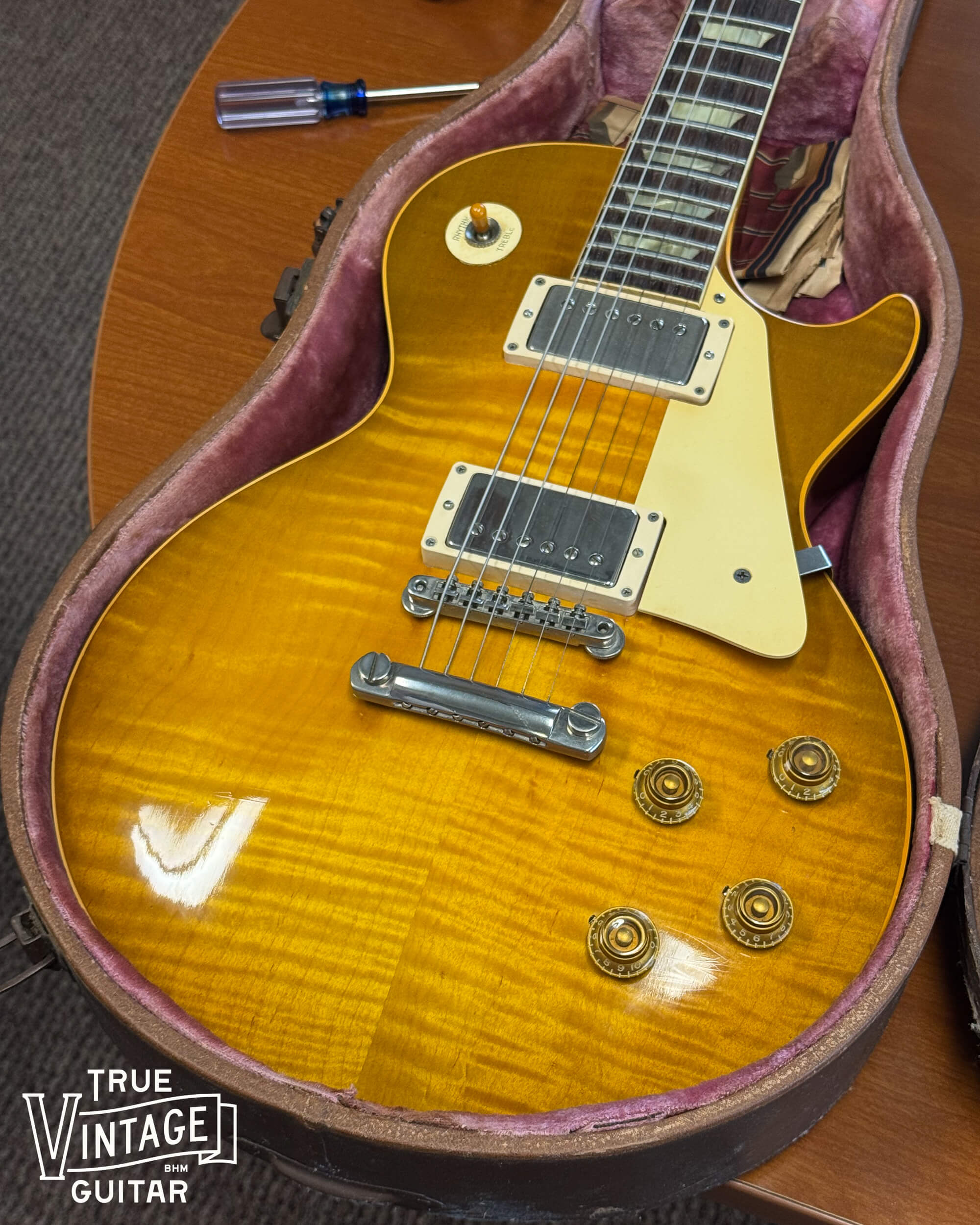 The original 1959 Gibson Les Paul Standard Burst found under the bed in Texas