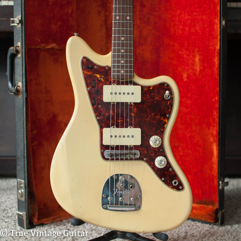 Vintage 1961 Fender Jazzmaster guitar white refinish