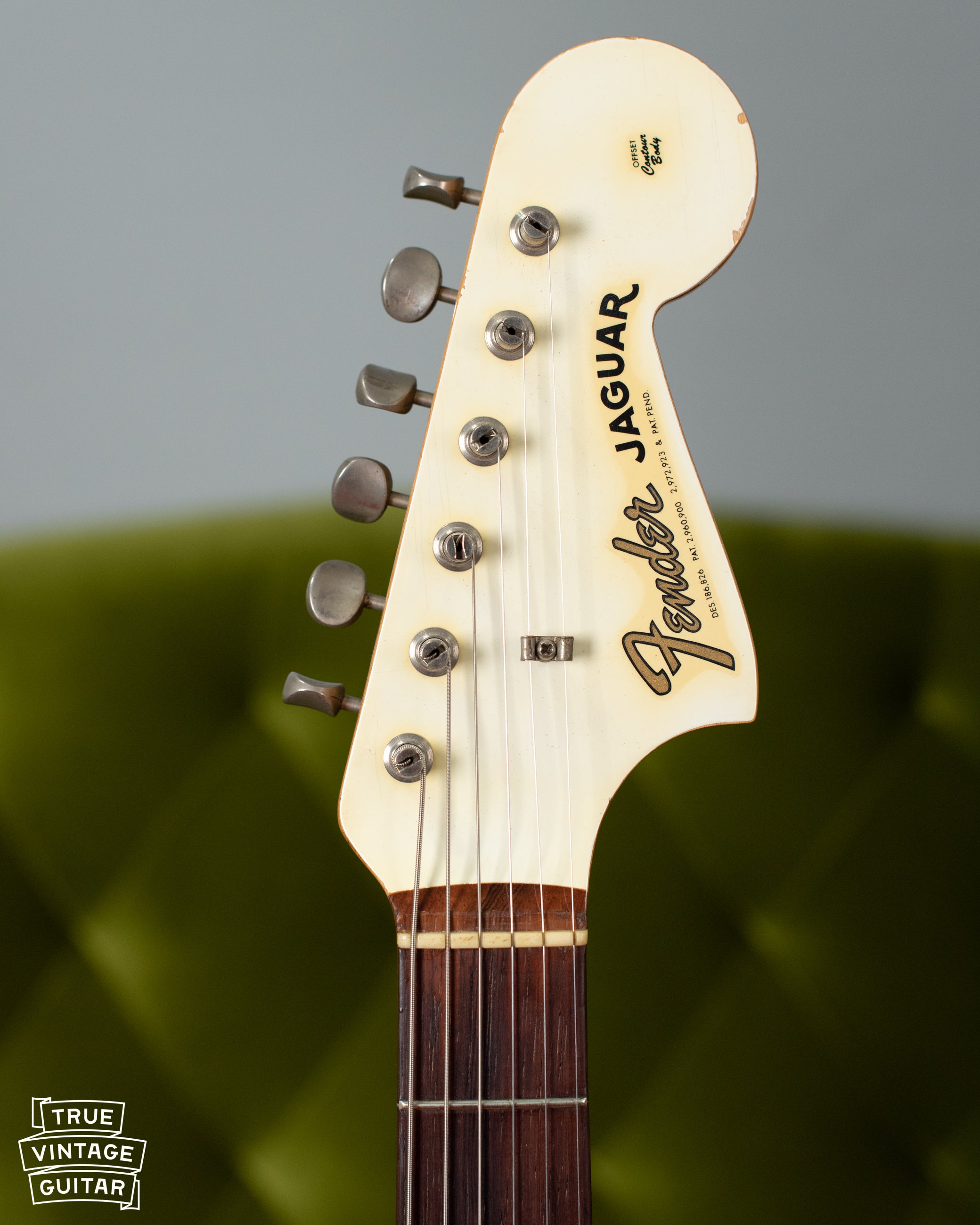 Fender 60's Jaguar Waterslide Guitar Neck Headstock Decals – Set Of 3, Made In USA