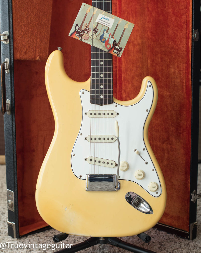 1965 Fender Stratocaster Olympic White guitar
