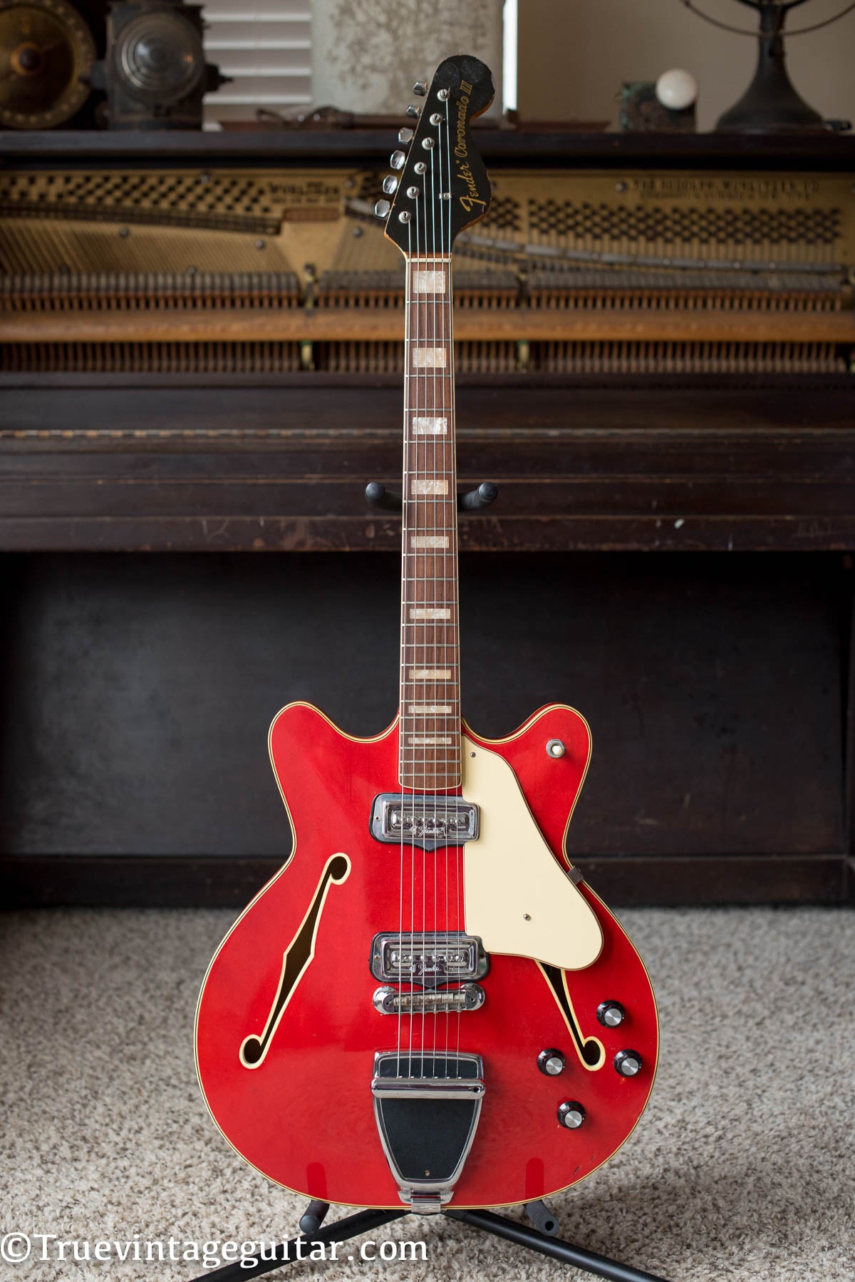 Vintage 1967 Fender Coronado II Cherry Red guitar – True