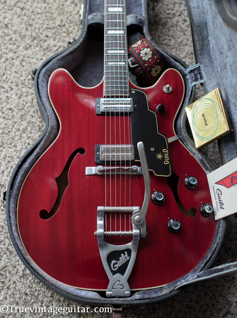 1967 Guild Starfire V Cherry red guitar