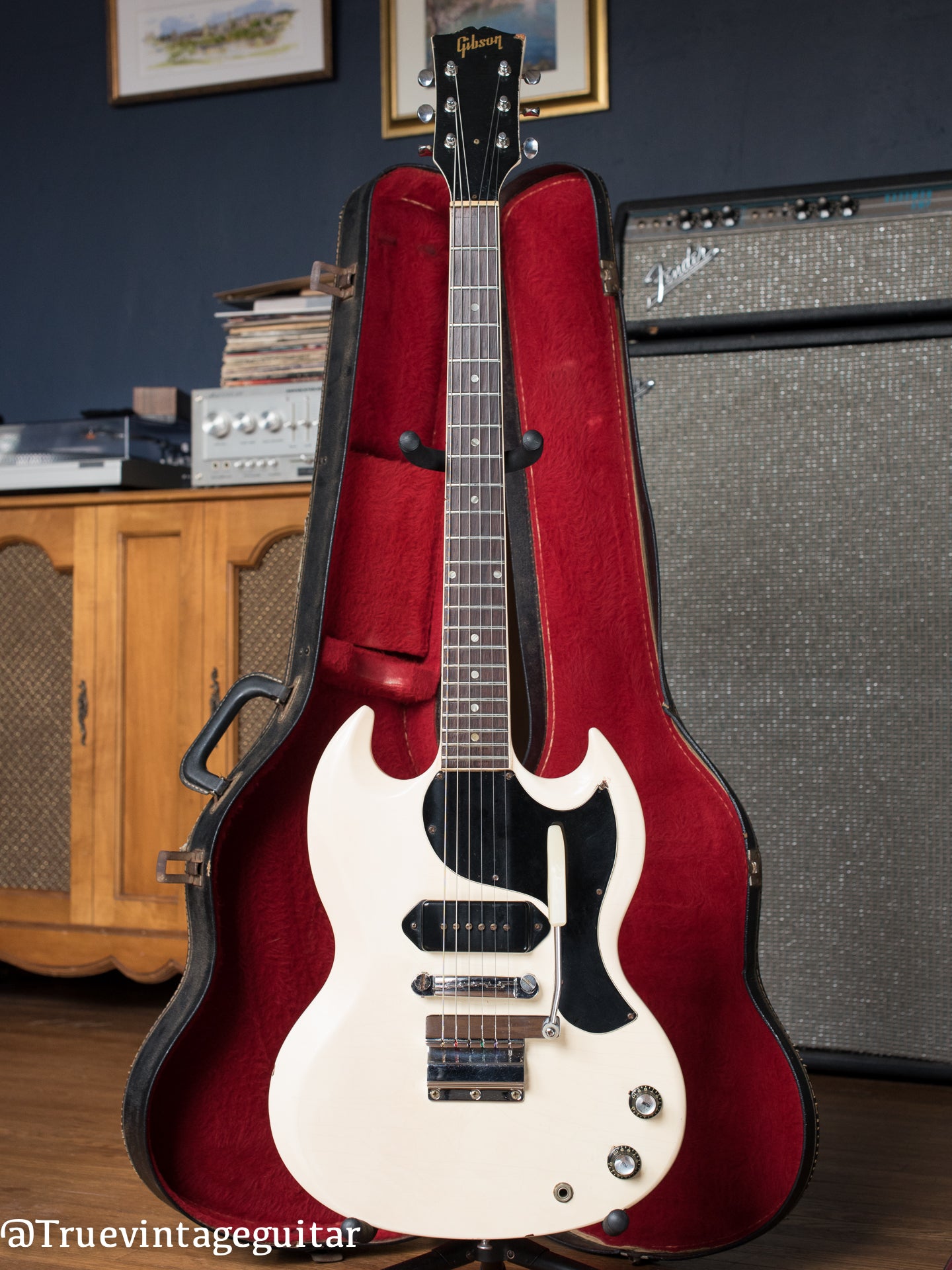 1967 Gibson SG Junior White TV vintage electric guitar