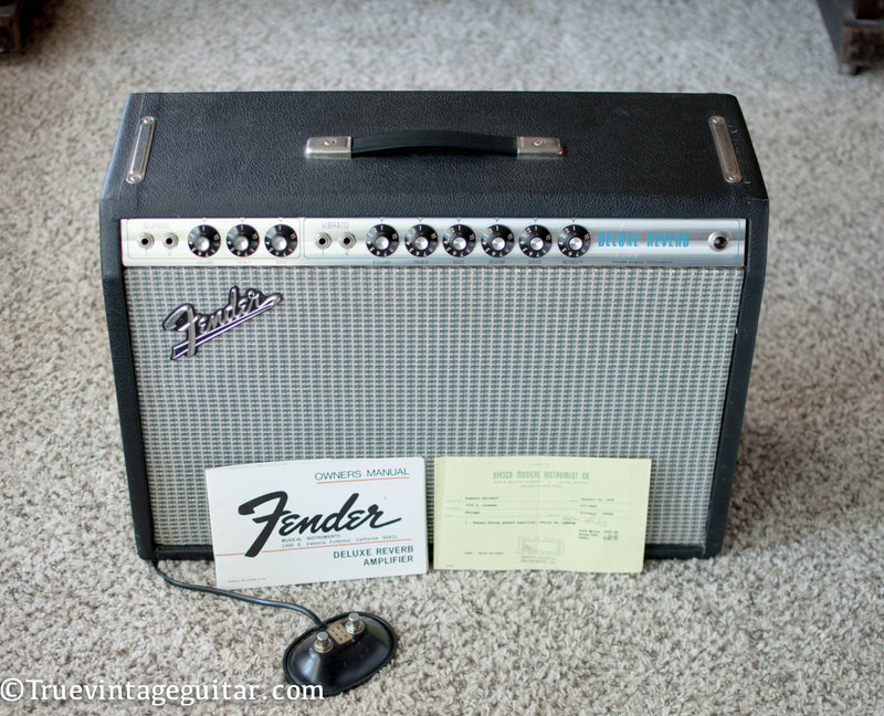 Vintage 1972 Fender Deluxe Reverb guitar amp
