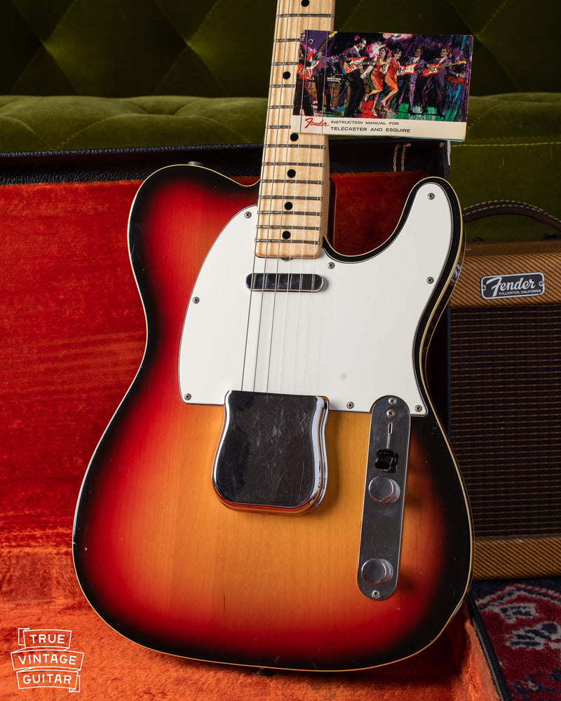1971 Fender Telecaster Custom with Sunburst finish and double bound with white plastic edge binding