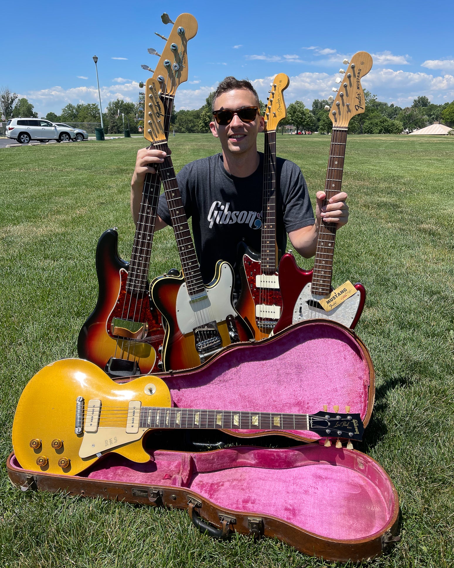 Vintage Fender and Gibson guitar collection bought in Colorado by guitar collector