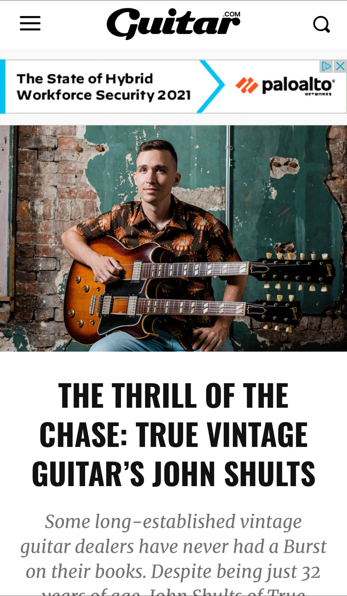 Guitar Magazine Interview with John of True Vintage Guitar