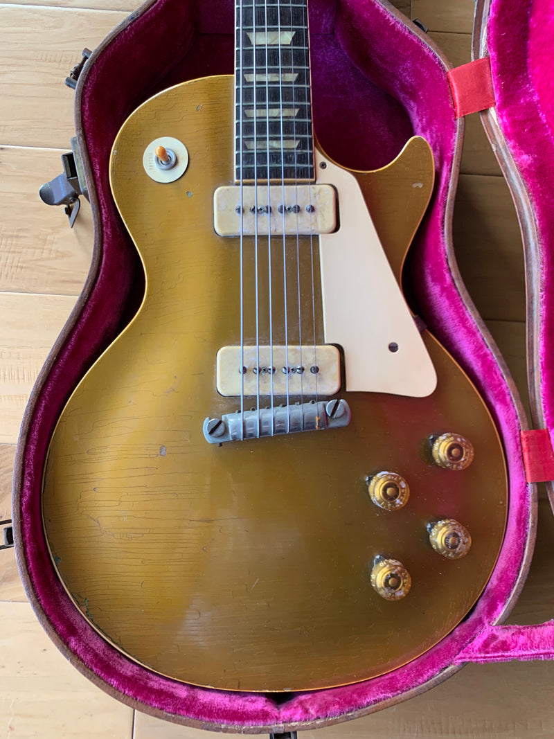 Vintage 1954 Gibson Les Paul gold electric guitar