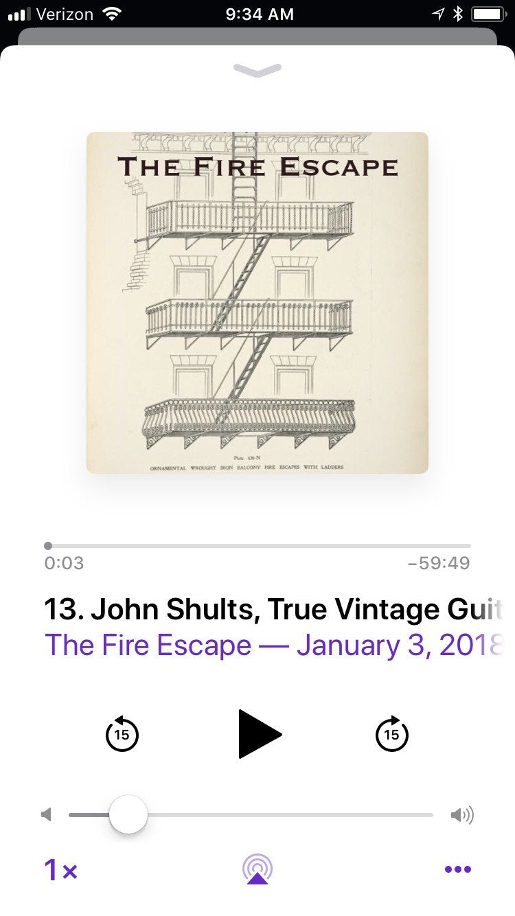 True Vintage Guitar on The Fire Escape Podcast!