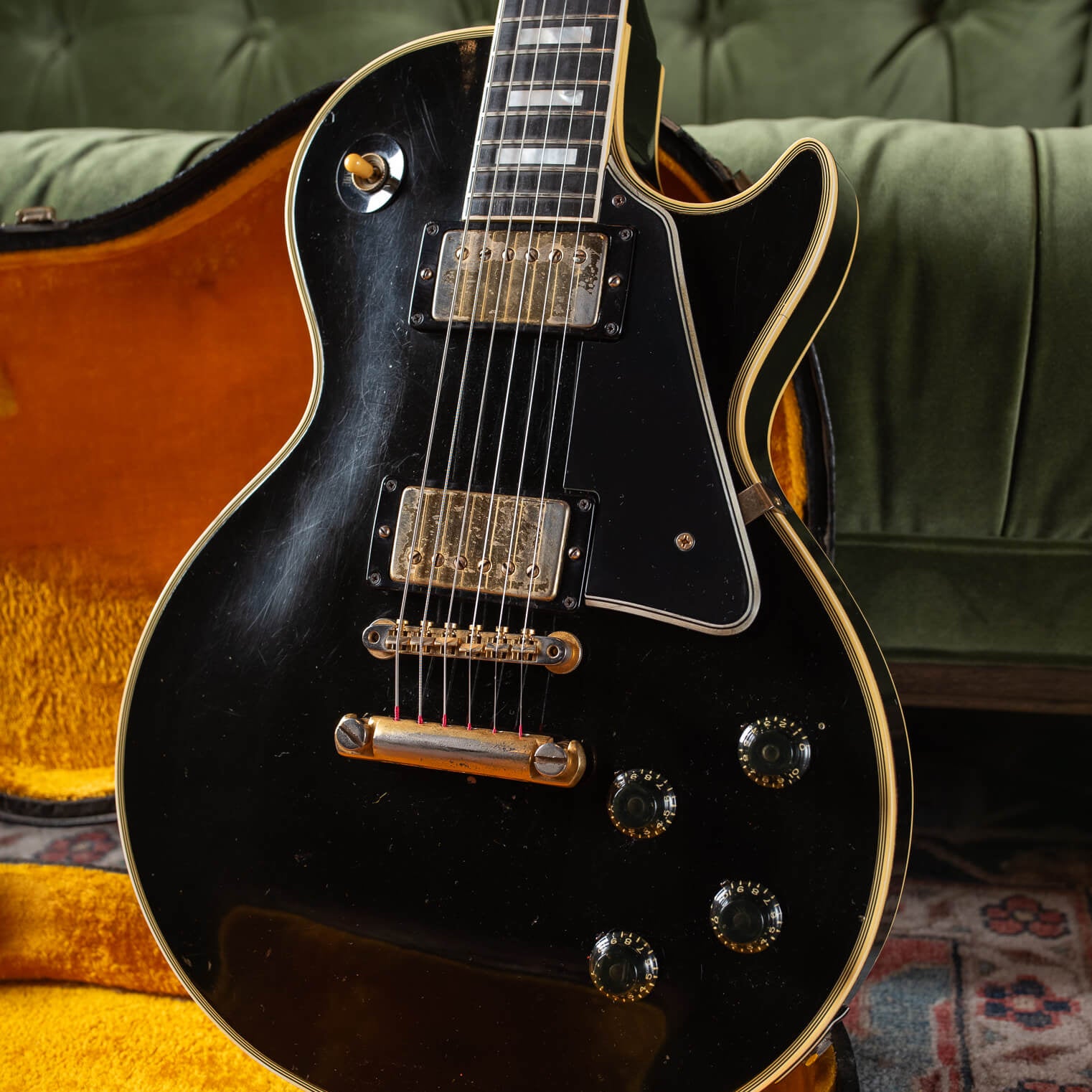 1958 Gibson Les Paul Custom Black with two humbucking pickups