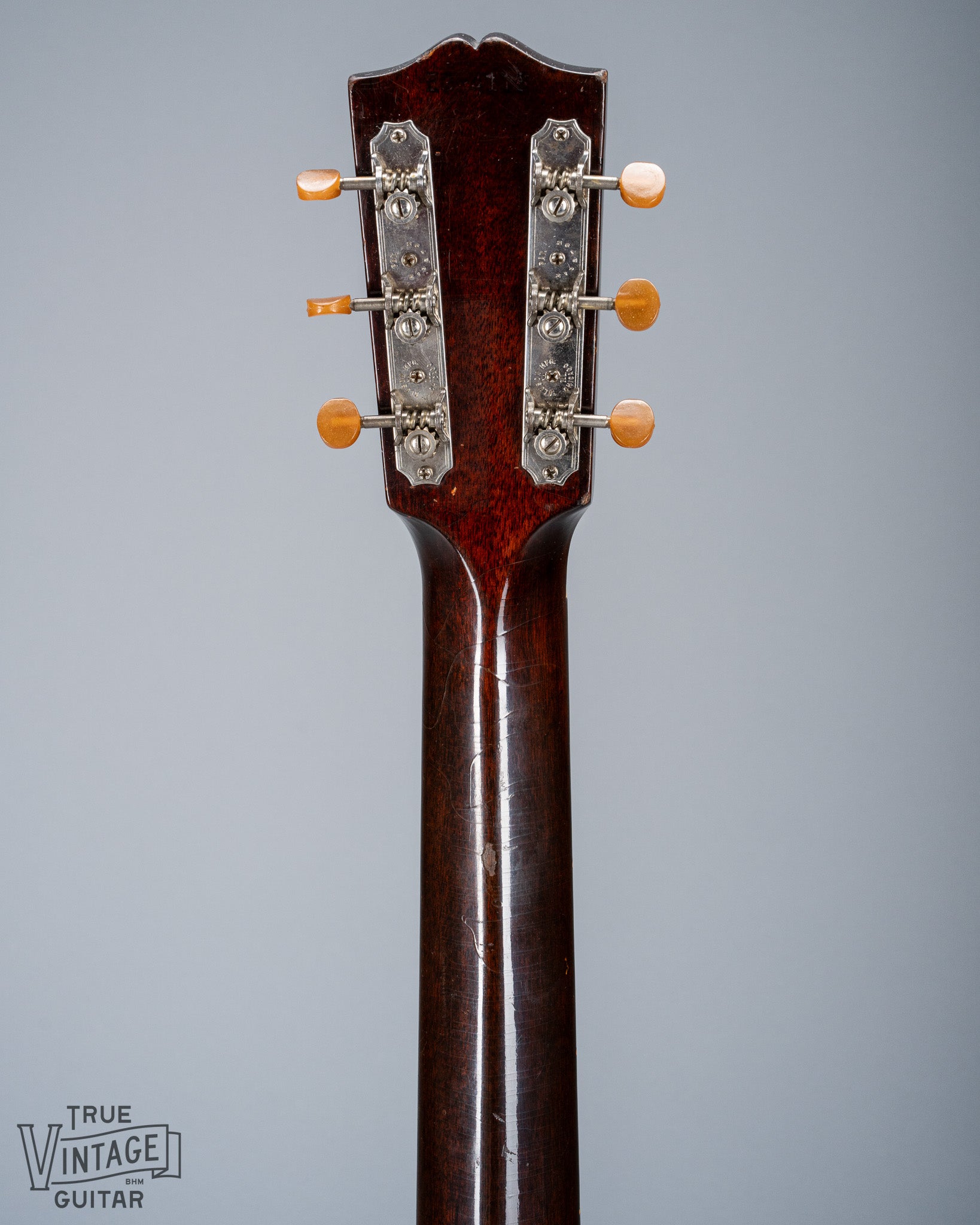 1939 Gibson J35 Sunburst Back of Neck and Headstock