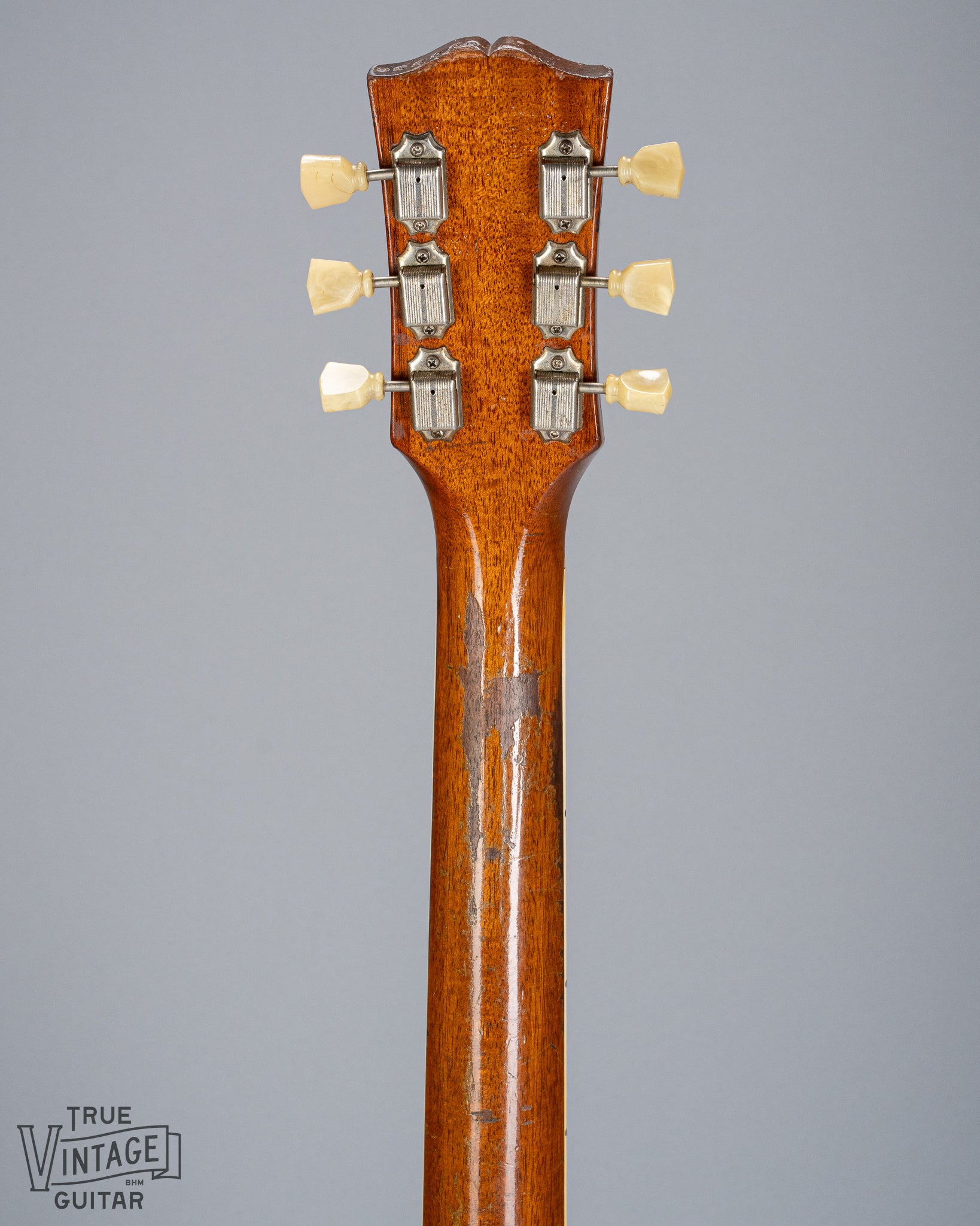 back of 1952 Gibson Les Paul Goldtop guitar neck and headstock