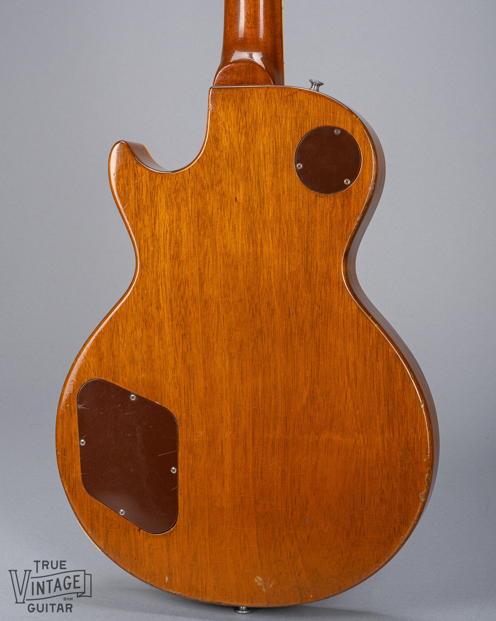Back of 1954 Gibson Les Paul Goldtop guitar body 