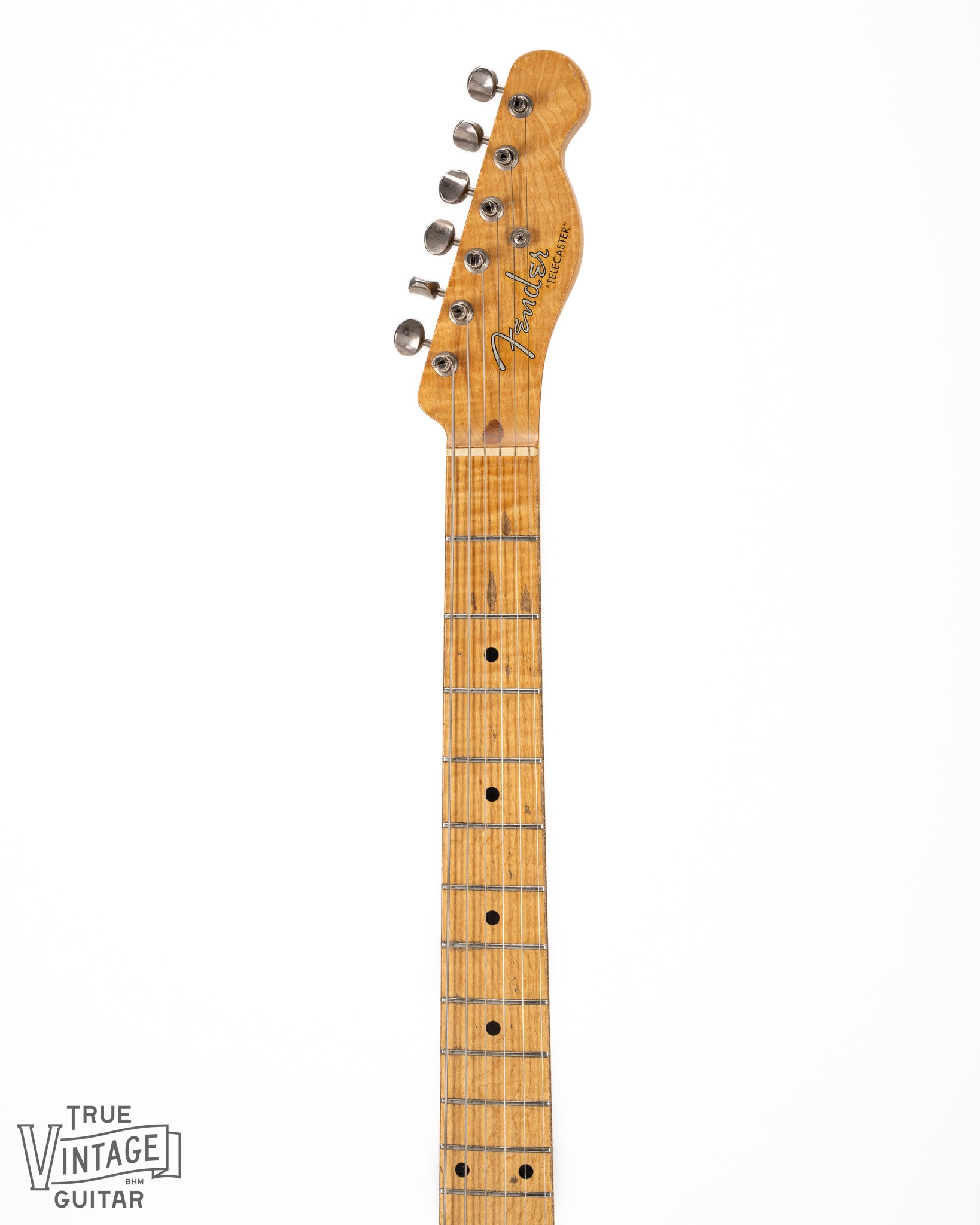 Front of 1956 Fender Telecaster Blond headstock and neck