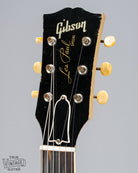 1956 Gibson Les Paul Special TV Yellow guitar headstock, logo, tuner buttons